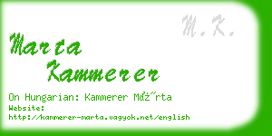 marta kammerer business card